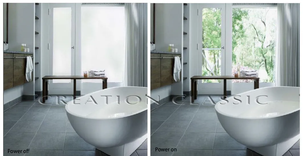 Utilisation d'écran tactile en verre de film intelligent magique pour la décoration
